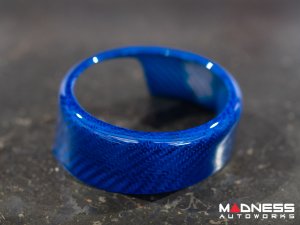 Alfa Romeo Giulia Front V Shield Grill Frame + Emblem Frame Kit - Carbon Fiber - QV Model - Blue Candy Alfa Romeo Giulia Front V Shield Grill Frame + Emblem Frame Kit - Carbon Fiber - QV Model - Blue Candy